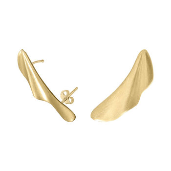 JCOU Draped 14ct Gold-Plated Sterling Silver Earrings