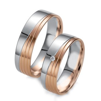 Wedding rings 8ct Pink Gold