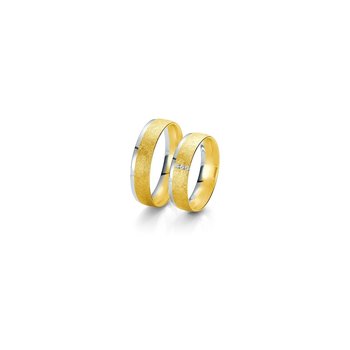 Wedding rings in 8ct Gold and Whitegold with Diamonds Breuning