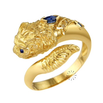 Ring 18ct Gold with Sapphires