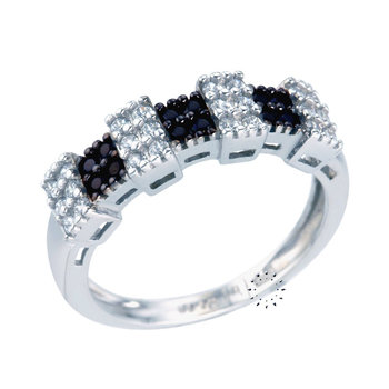 Ring 14 K White Gold with