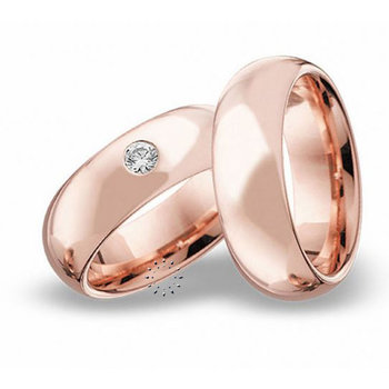 Wedding rings from 14ct Rose Gold with Diamonds Blumer