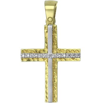 Βαπτιστικός σταυρός 14Κ Χρυσό με Ζιρκόν SAVVIDIS