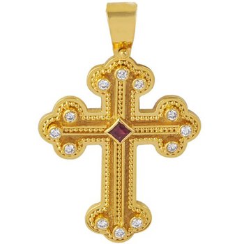 Βαπτιστικός σταυρός 18Κ Χρυσό με Διαμάντια SAVVIDIS