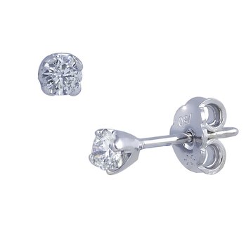 Earrings 18ct Whitegold with Diamonds by FaCaDoro.