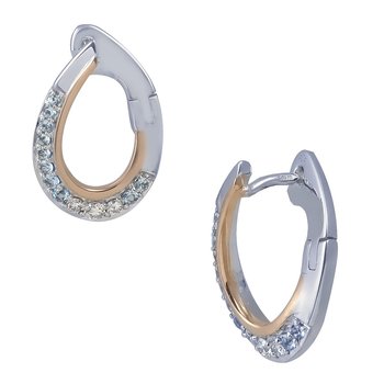 Earrings 14ct Whitegold with Diamonds by Breuning