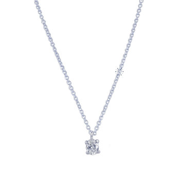Necklace 18ct Whitegold with Diamond by FaCaDoro