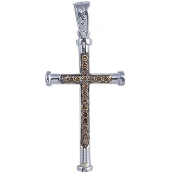Cross 18ct Whitegold with Diamonds by FaCaDoro