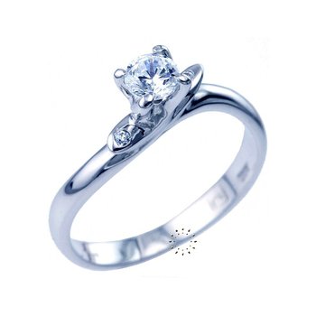 Ring 14ct White gold with