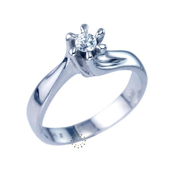 Solitaire ring  14ct White