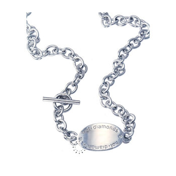 Silver Necklace  with  Diamond  by Hot Diamonds