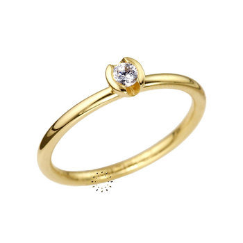 Solitaire ring 18ct Gold with