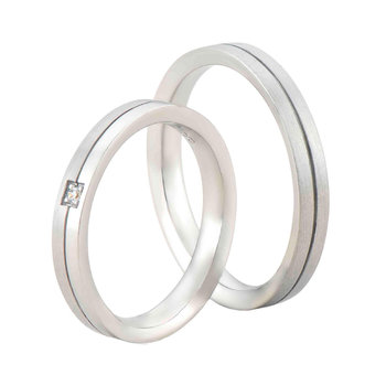 Wedding rings 14 Whitegold