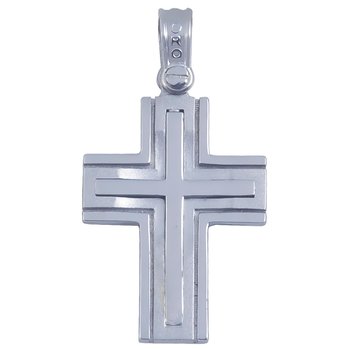Βαπτιστικός σταυρός 14 Καράτια Λευκόχρυσο SAVVIDIS