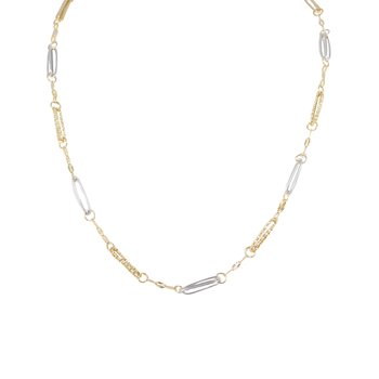 Necklace 14ct Gold & White