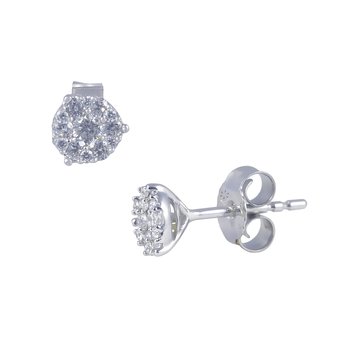 Earrings 18ct White Gold with