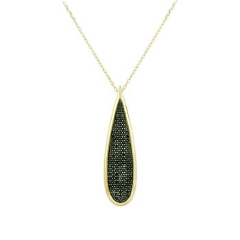 Gold Necklace 14K with Black