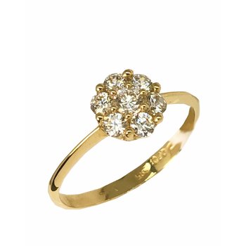 Ring 14ct Gold with Zircon by
