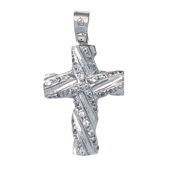 Cross 14K White Gold with