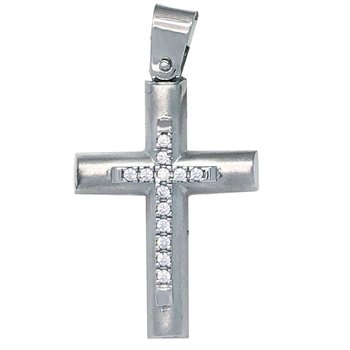 Cross 14K White Gold with