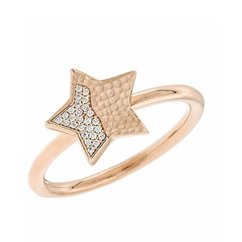 Ring with star 14ct Rose Gold