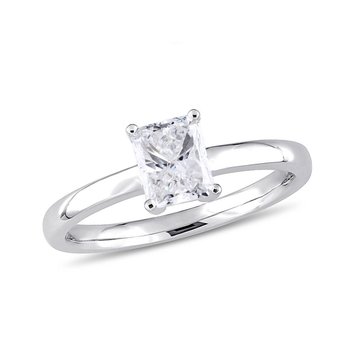 Solitaire ring 18ct white