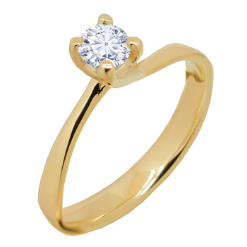 Solitaire ring 18ct gold with diamonds SAVVIDIS