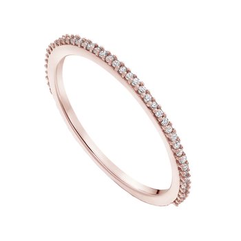 Δαχτυλίδι σειρέ μισόβερο SAVVIDIS από ροζ χρυσό 18Κ με διαμάντια (No 54)