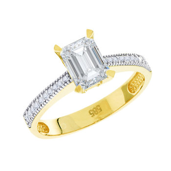 Solitaire ring 14ct Gold
