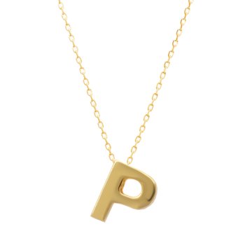 Necklace monogram Ρ Le Petit  9ct gold SAVVIDIS