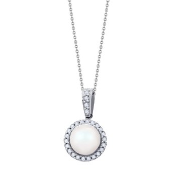 Necklace 14ct white gold with