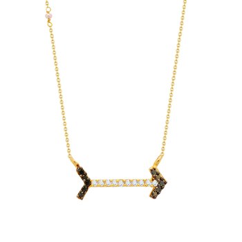 Necklace 14K gold with zircon