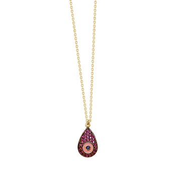 Necklace with evil eye 14ct