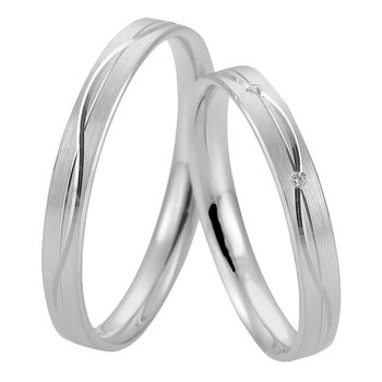 Wedding Rings in 8ct White Gold Breuning