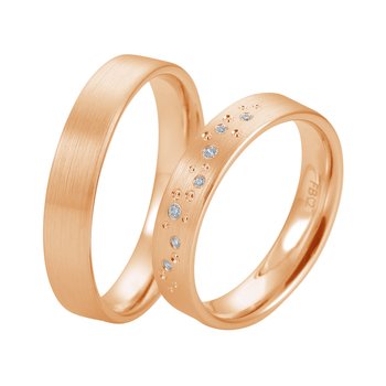 Wedding Rings in 8ct Rose