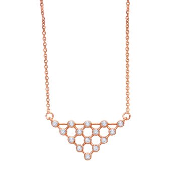 Necklace 14ct rose gold with