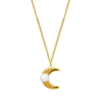 Necklace with moon 14ct gold