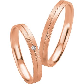 Wedding rings in 8ct Rose Gold Breuning