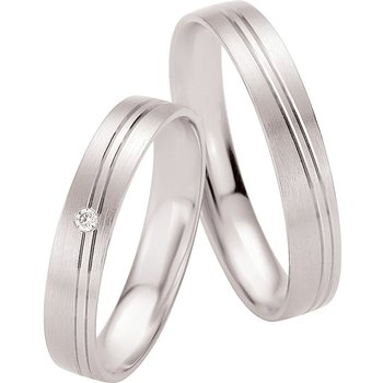 Wedding rings in 8ct White Gold Breuning