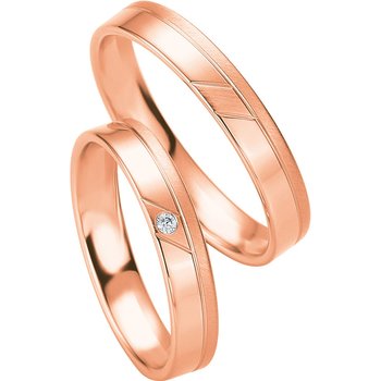 Wedding rings in 8ct Rose