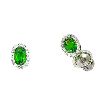 Earring 18ct white gold with