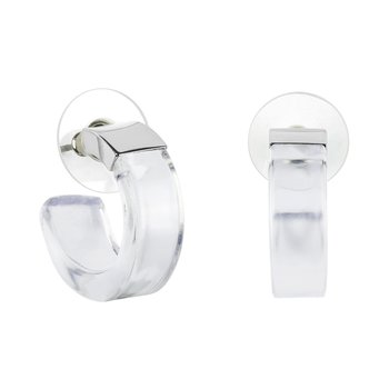 DKNY Resin and Metal Hoop Earrings