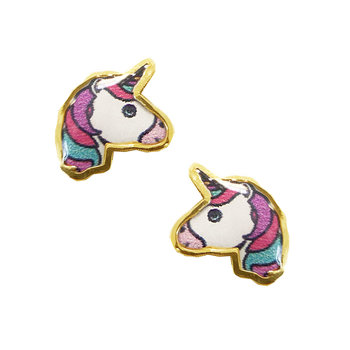 Earrings 9ct Gold Unicorn
