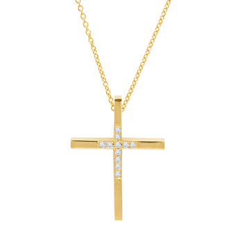 Cross 18ct Gold by FaCaDoro with Diamonds