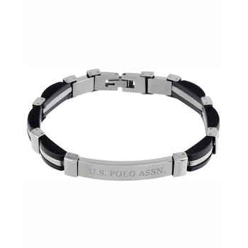 U.S. POLO Finley Stainless Steel and Rubber Bracelet