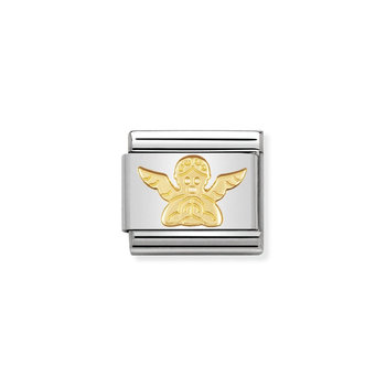 NOMINATION Link - RELIGIOUS in stainless steel and 18k gold Angel
