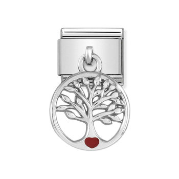 NOMINATION Link - CHARMS steel, 925 silver and enamel Tree life
