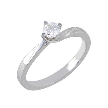 Solitaire Ring 18ct White