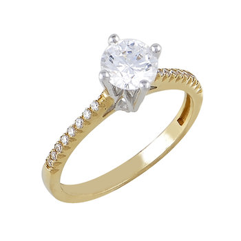 Solitaire Ring 14ct Gold and