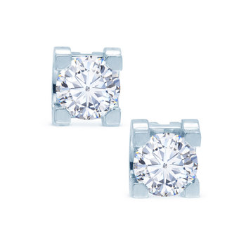 Earrings 14ct White Gold by